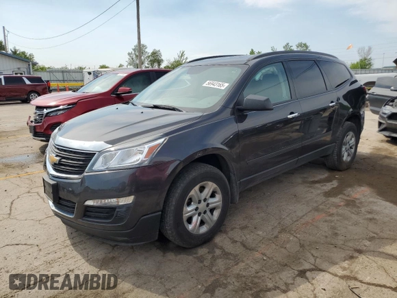 2017 Chevrolet Traverse LS with VIN 1GNKRFED0HJ310272, listed as a Copart auction lot 56943165 with Not provided miles and Salvage title. Bid and sale history available at DreamBid. Image 1.