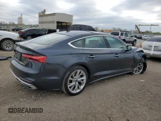 2021 Audi A5 Sportback Premium with VIN WAUABCF58MA062598, listed as a Copart auction lot 49199743 with 0 mi miles and Salvage Title. Bid and sale history available at carsss.com. Image 3.