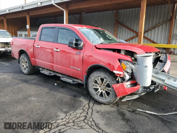 2021 Nissan Titan SV with VIN 1N6AA1ED0MN510017, listed as a Copart auction lot 55466215 with 38,556 mi miles and Salvage title. Bid and sale history available at DreamBid. Image 4.
