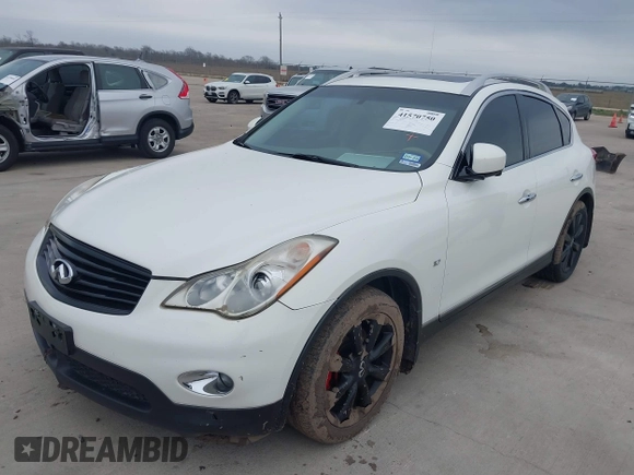 2014 Infiniti QX50 Journey with VIN JN1BJ0HP7EM210606, listed as a IAAI auction lot 41570750 with 1 mi miles. Bid and sale history available at carsss.com. Image 6.