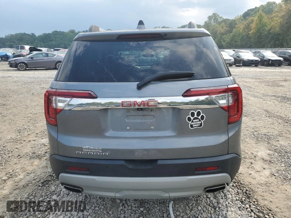 2021 GMC Acadia SLT with VIN 1GKKNML48MZ142280, listed as a Copart auction lot 72833214 with 57,237 mi miles and Salvage Title. Bid and sale history available at DreamBid. Image 6.
