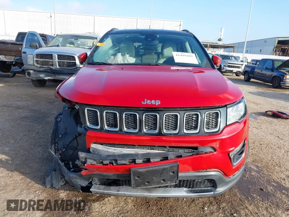 2019 Jeep Compass Limited with VIN 3C4NJCCB1KT638104, listed as a IAAI auction lot 41499495 with 56,270 mi miles. Bid and sale history available at carsss.com. Image 18.