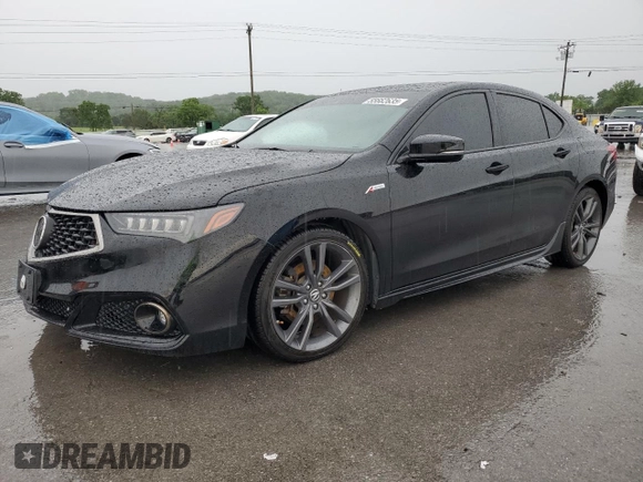 2019 Acura TLX w/A-Spec Pkg with VIN 19UUB3F64KA005399, listed as a Copart auction lot 55662635 with 52,434 mi miles and Salvage title. Bid and sale history available at DreamBid. Image 1.