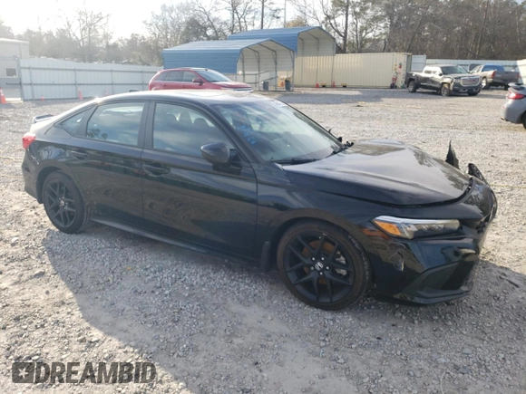 2024 Honda Civic Si with VIN 2HGFE1E50RH474577, listed as a Copart auction lot 46540795 with 9,128 mi miles and Non repairable. Bid and sale history available at DreamBid. Image 4.
