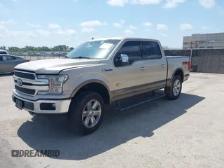 2018 Ford F-150 XL with VIN 1FTFW1E12JFD70767, listed as a IAAI auction lot 42569847 with 206,918 mi miles and . Bid and sale history available at DreamBid. Image 2.