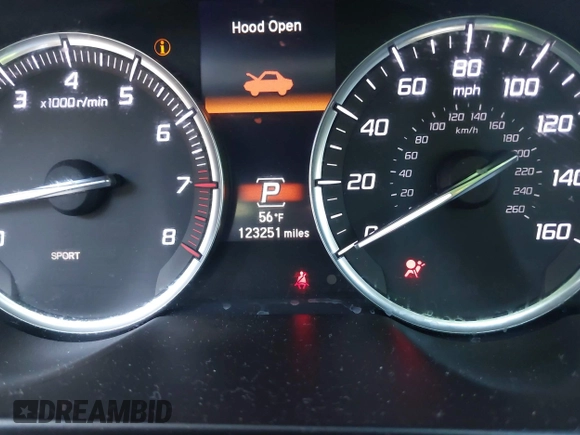 2016 Acura TLX Advance with VIN 19UUB3F7XGA003785, listed as a IAAI auction lot 41704559 with 123,251 mi miles and . Bid and sale history available at DreamBid. Image 7.