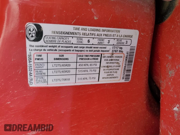 2006 Ford F-350 XL z VIN 1FTWW31PX6ED25708, wystawiony jako Copart lot #45972105 z przebiegiem 253 961 mil mil oraz Szkoda całkowita • Salvage title. Historia ofert i sprzedaży dostępna na DreamBid. Obrazek 12.