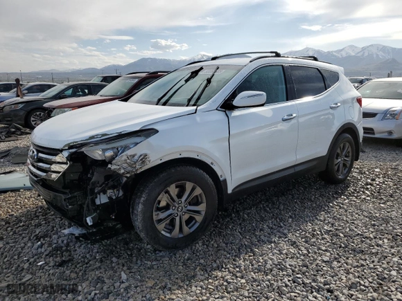 2013 Hyundai Santa Fe Sport with VIN 5XYZUDLB0DG076477, listed as a Copart auction lot 53065685 with 128,144 mi miles and Salvage Title. Bid and sale history available at carsss.com. Image 1.