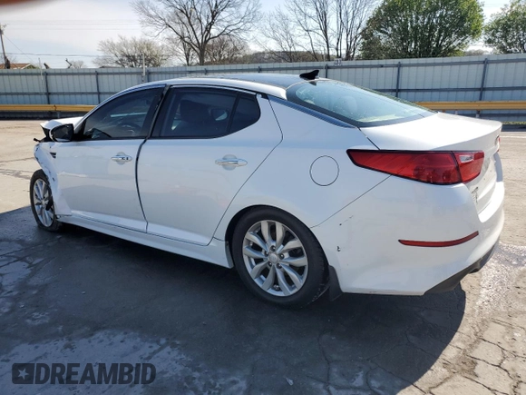 2015 Kia Optima EX with VIN 5XXGN4A70FG478168, listed as a Copart auction lot 51383865 with 108,050 mi miles and Salvage Title. Bid and sale history available at carsss.com. Image 2.