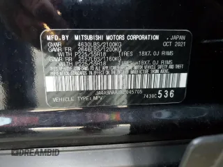 2022 Mitsubishi Eclipse Cross SE with VIN JA4ASWAA0NZ045705, listed as a Copart auction lot 84867144 with 62,645 mi miles and Salvage title. Bid and sale history available at DreamBid. Image 15.