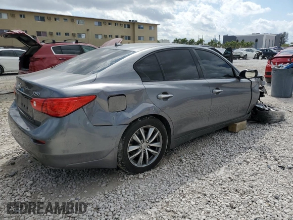 2017 Infiniti Q50 Signature Edition with VIN JN1EV7AP8HM731102, listed as a Copart auction lot 48994975 with 115,583 mi miles and Salvage Title. Bid and sale history available at DreamBid. Image 3.