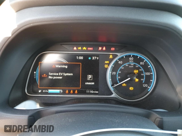 2025 Nissan LEAF S z VIN 1N4AZ1BV6SC561609, wystawiony jako Copart lot #81307814 z przebiegiem 1 116 mil mil oraz Szkoda całkowita • Salvage title. Historia ofert i sprzedaży dostępna na DreamBid. Obrazek 9.