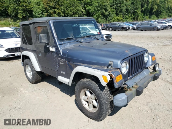 2001 Jeep Wrangler Sport with VIN 1J4FA49S41P352844, listed as a Copart auction lot 69216924 with 160,129 mi miles and Clean Title. Bid and sale history available at carsss.com. Image 4.