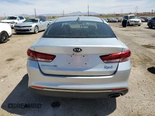 2018 Kia Optima LX with VIN 5XXGT4L31JG180298, listed as a Copart auction lot 58412615 with 105,802 mi miles and Salvage title. Bid and sale history available at DreamBid. Image 6.