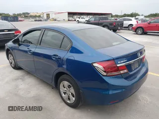 2015 Honda Civic LX with VIN 19XFB2F55FE038021, listed as a IAAI auction lot 42046984 with 109,155 mi miles. Bid and sale history available at carsss.com. Image 3.