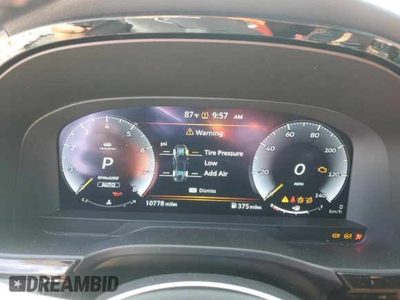 2024 Infiniti QX60 Autograph with VIN 5N1DL1HU8RC353874, listed as a Copart auction lot 58751515 with 10,778 mi miles and Salvage title. Bid and sale history available at DreamBid. Image 9.