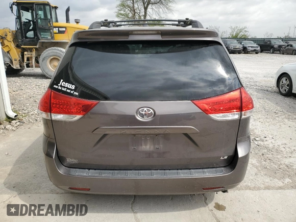 2011 Toyota Sienna LE AAS with VIN 5TDKK3DCXBS151601, listed as a Copart auction lot 53715635 with 264,672 mi miles and Salvage title. Bid and sale history available at DreamBid. Image 6.