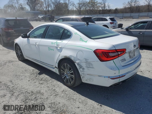 2014 Kia Cadenza Premium with VIN KNALN4D78E5121542, listed as a Copart auction lot 50686945 with 169,933 mi miles and Salvage Title. Bid and sale history available at DreamBid. Image 2.