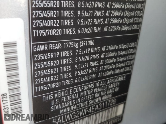 2014 Land Rover Range Rover Sport SE with VIN SALWG2WF4EA311728, listed as a Copart auction lot 80999664 with 104,903 mi miles and Clean Title. Bid and sale history available at carsss.com. Image 12.