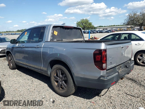 2019 Honda Ridgeline Sport with VIN 5FPYK2F16KB008317, listed as a Copart auction lot 56518995 with Not provided miles and Salvage title. Bid and sale history available at DreamBid. Image 2.