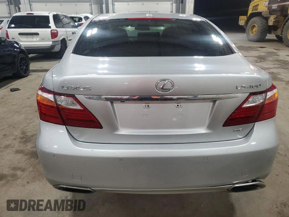 2010 Lexus LS 460 with VIN JTHCL5EF3A5007249, listed as a Copart auction lot 43432475 with 168,150 mi miles and Salvage title. Bid and sale history available at DreamBid. Image 6.