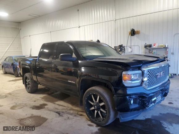 2015 GMC Sierra 1500 Denali with VIN 3GTU2WEJ0FG424508, listed as a Copart auction lot 85235434 with 0 mi miles and Salvage Title. Bid and sale history available at carsss.com. Image 4.
