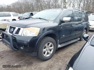 2008 Nissan Armada SE with VIN 5N1AA08C08N617571, listed as a IAAI auction lot 41766604 with 999,999 mi miles. Bid and sale history available at carsss.com. Image 2.