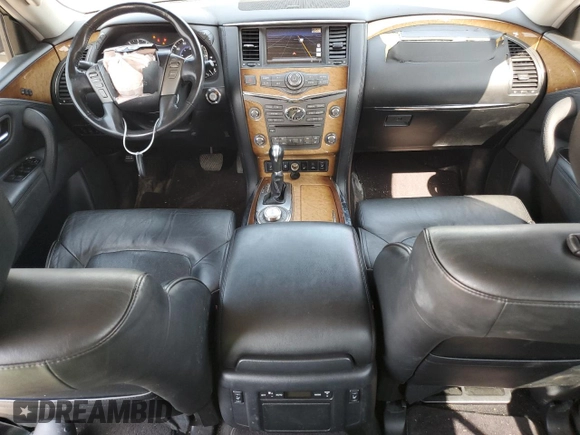 2012 Infiniti QX56 7-passenger with VIN JN8AZ2NE9C9016258, listed as a Copart auction lot 71570824 with 142,859 mi miles and Salvage Title. Bid and sale history available at carsss.com. Image 8.