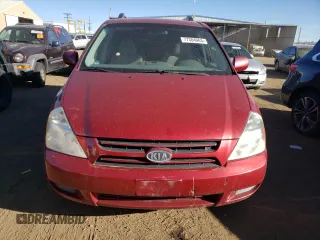 2007 Kia Sedona EX with VIN KNDMB233X76109232, listed as a Copart auction lot 77384063 with 208,774 mi miles and Clean Title. Bid and sale history available at carsss.com. Image 5.