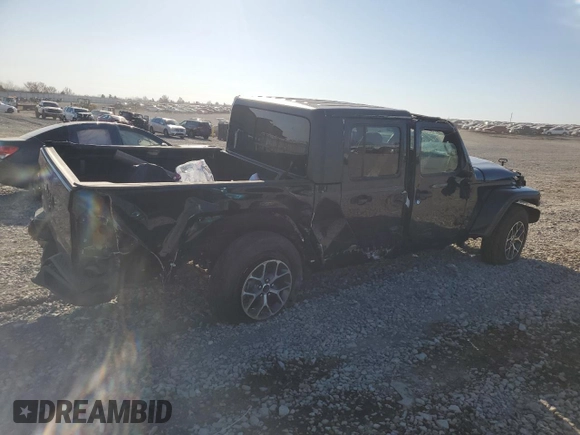 2024 Jeep Gladiator Sport S with VIN 1C6HJTAG3RL105132, listed as a Copart auction lot 48701215 with 576 mi miles and Salvage title. Bid and sale history available at DreamBid. Image 3.