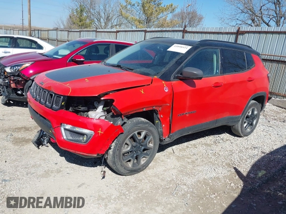 2018 Jeep Compass Trailhawk with VIN 3C4NJDDB4JT336745, listed as a IAAI auction lot 41898924 with 94,471 mi miles and . Bid and sale history available at carsss.com. Image 17.