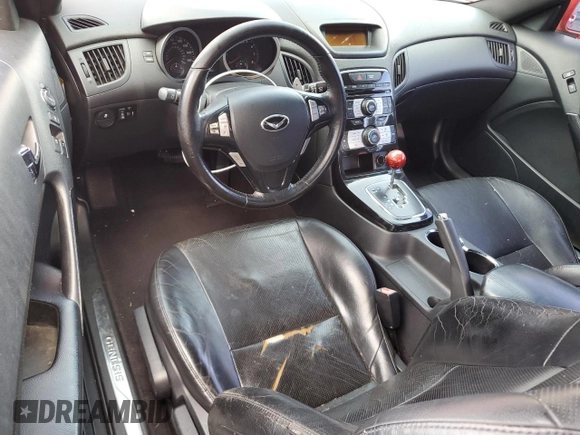 2010 Hyundai Genesis Coupe Grand Touring with VIN KMHHU6KH8AU007233, listed as a Copart auction lot 60843255 with Not provided miles and Salvage title. Bid and sale history available at DreamBid. Image 8.