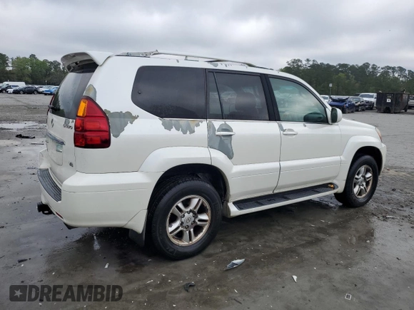 2005 Lexus GX with VIN JTJBT20X850068687, listed as a Copart auction lot 51453805 with 182,838 mi miles and Salvage Title. Bid and sale history available at carsss.com. Image 3.