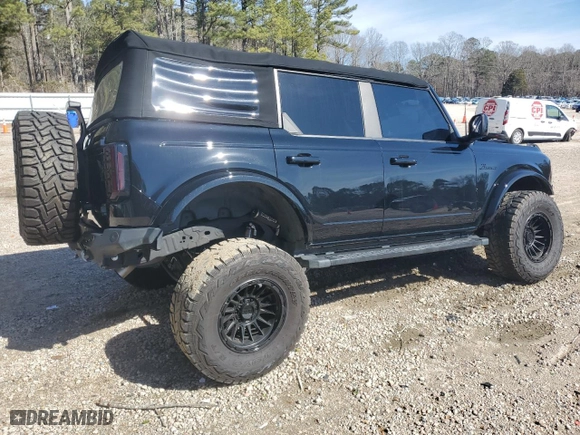 2022 Ford Bronco with VIN 1FMEE5BPXNLB48396, listed as a Copart auction lot 45375945 with 23,960 mi miles and Salvage Title. Bid and sale history available at carsss.com. Image 3.