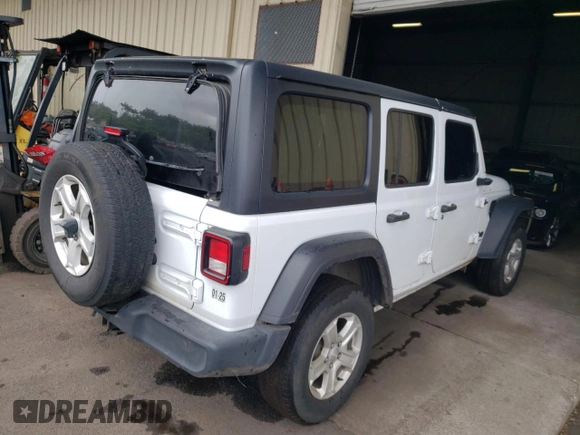 2023 Jeep Wrangler Sport S with VIN 1C4HJXDN5PW542913, listed as a Copart auction lot 48263205 with 44,544 mi miles and Clean Title. Bid and sale history available at DreamBid. Image 3.