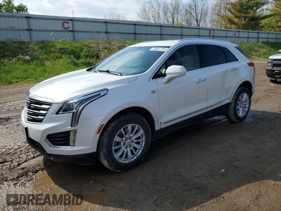 2017 Cadillac XT5 FWD with VIN 1GYKNARS0HZ157551, listed as a Copart auction lot 55281725 with 144,077 mi miles and Clean title. Bid and sale history available at DreamBid. Image 1.