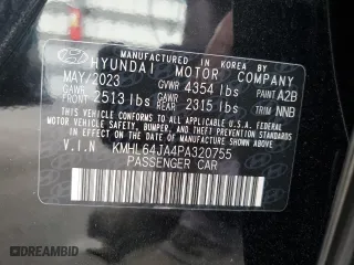 2023 Hyundai Sonata SEL with VIN KMHL64JA4PA320755, listed as a Copart auction lot 45473275 with 0 mi miles and Non Repairable. Bid and sale history available at carsss.com. Image 14.