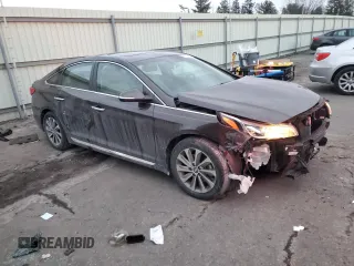 2017 Hyundai Sonata Sport with VIN 5NPE34AF4HH453107, listed as a Copart auction lot 88960945 with 82,082 mi miles and Salvage Title. Bid and sale history available at DreamBid. Image 4.