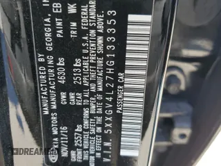 2017 Kia Optima SX Limited with VIN 5XXGV4L27HG133353, listed as a Copart auction lot 52739975 with 128,091 mi miles and Salvage title. Bid and sale history available at DreamBid. Image 12.