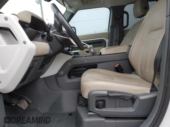 2021 Land Rover Defender S with VIN SALEJ7RX9M2038129, listed as a Copart auction lot 83840574 with 88,105 mi miles and Salvage title. Bid and sale history available at DreamBid. Image 7.