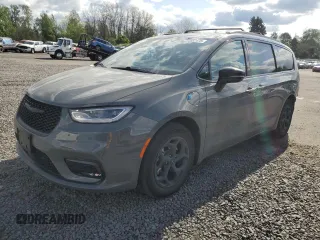 2023 Chrysler Pacifica Hybrid Limited with VIN 2C4RC1S76PR589215, listed as a Copart auction lot 55482475 with 20,342 mi miles and Salvage title. Bid and sale history available at DreamBid. Image 1.