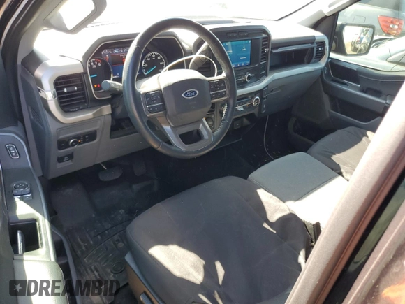 2021 Ford F-150 XL with VIN 1FTMF1E50MKD44349, listed as a Copart auction lot 76947214 with 34,592 mi miles and Salvage title. Bid and sale history available at DreamBid. Image 8.