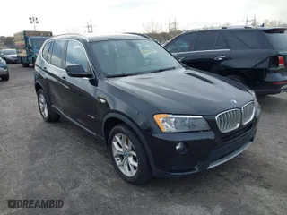 2013 BMW X3 xDrive28i with VIN 5UXWX9C54D0D01315, listed as a IAAI auction lot 42029866 with 137,482 mi miles. Bid and sale history available at carsss.com. Image 1.