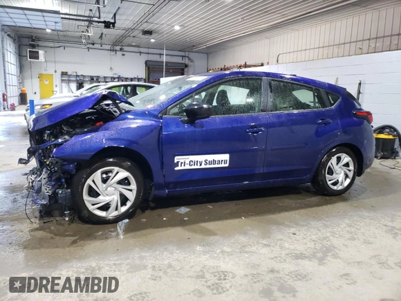 2024 Subaru Impreza with VIN JF1GUABC4R8353202, listed as a Copart auction lot 75989354 with 5,031 mi miles and Salvage Title. Bid and sale history available at carsss.com. Image 1.
