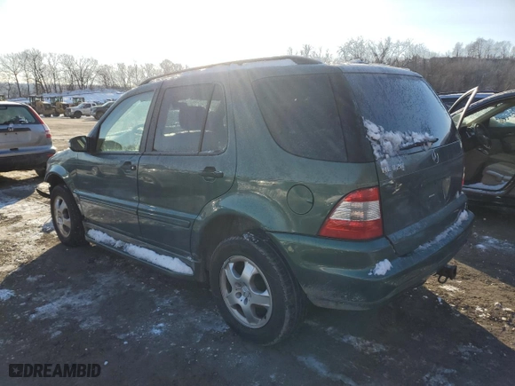 2002 Mercedes-Benz M-Class with VIN 4JGAB54E02A319103, listed as a Copart auction lot 89293205 with 153,951 mi miles and Salvage Title. Bid and sale history available at carsss.com. Image 2.