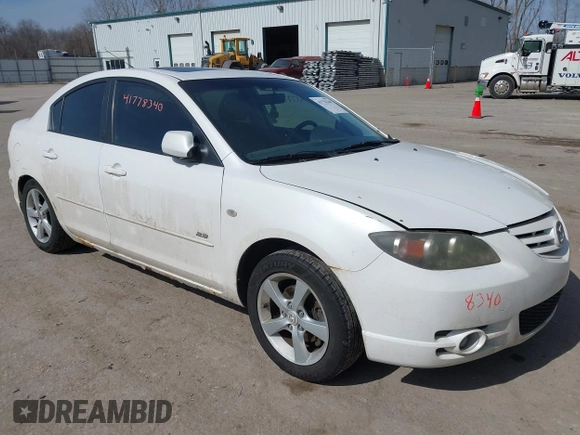 2006 Mazda Mazda3 s Grand Touring with VIN JM1BK323961444833, listed as a IAAI auction lot 41778340 with 149,631 mi miles. Bid and sale history available at carsss.com. Image 1.