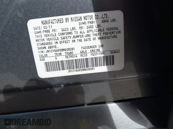 2011 Infiniti G37 x z VIN JN1CV6AR5BM408281, wystawiony jako IAAI lot #42280788 z przebiegiem 103 762 mil mil oraz . Historia ofert i sprzedaży dostępna na DreamBid. Obrazek 9.