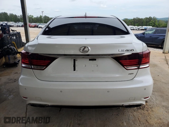 2014 Lexus LS 460 with VIN JTHCL5EF3E5021058, listed as a Copart auction lot 55998885 with 320,339 mi miles and Salvage title. Bid and sale history available at DreamBid. Image 6.
