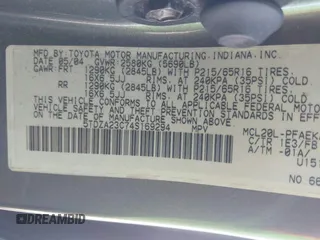 2004 Toyota Sienna CE with VIN 5TDZA23C74S169294, listed as a IAAI auction lot 42135464 with 199,312 mi miles. Bid and sale history available at carsss.com. Image 9.
