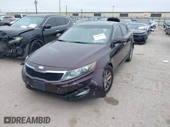 2013 Kia Optima LX with VIN 5XXGM4A77DG203932, listed as a IAAI auction lot 41640139 with 160,295 mi miles. Bid and sale history available at carsss.com. Image 2.